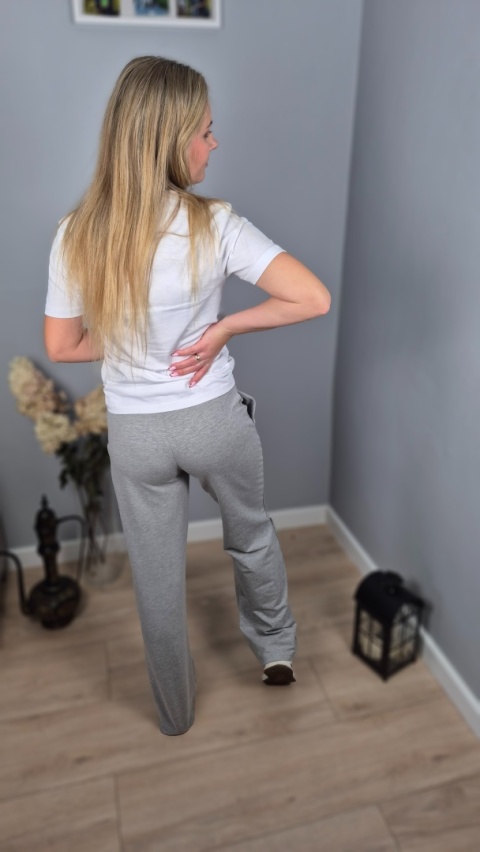 Spodnie wide leg melanż