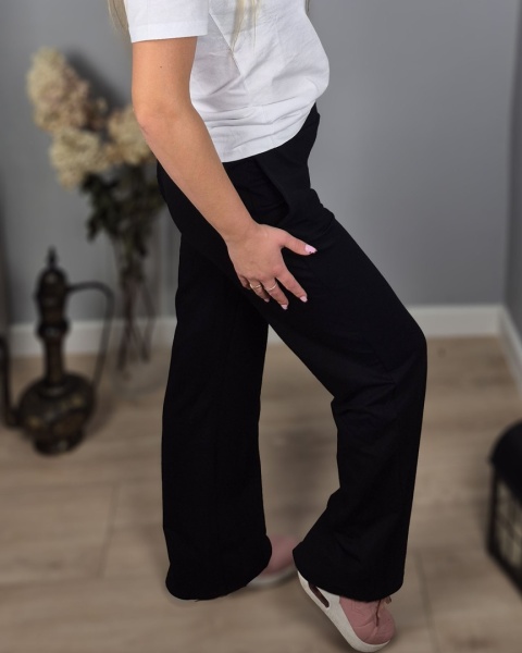 Spodnie wide leg czarne
