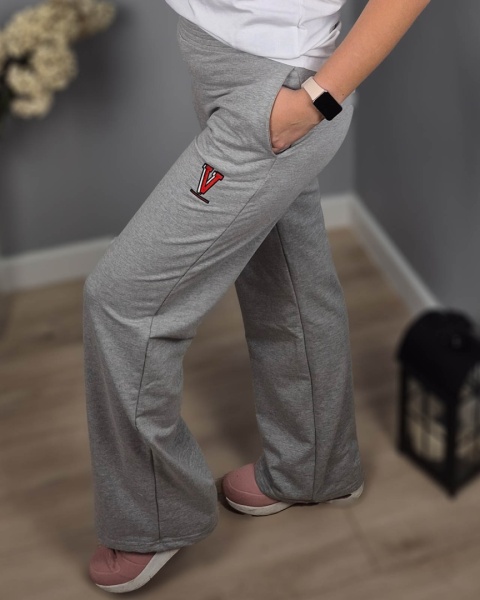 Spodnie wide leg melanż