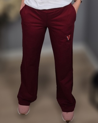 Spodnie wide leg wino