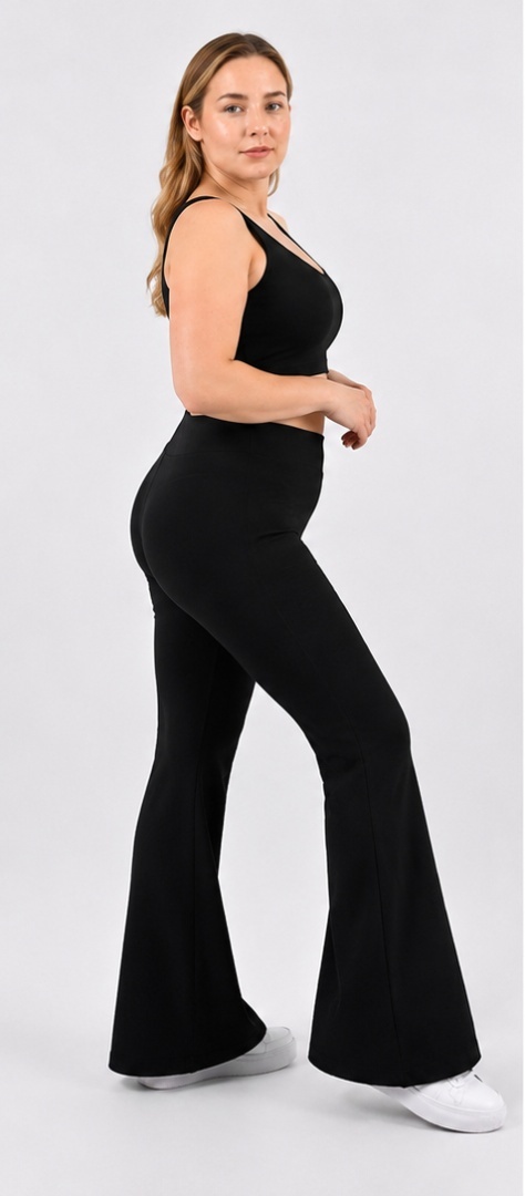 Komplet Masełko Wide Leg Czarny