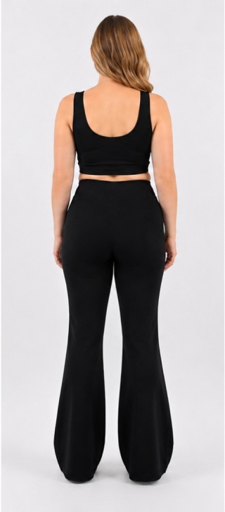 Komplet Masełko Wide Leg Czarny