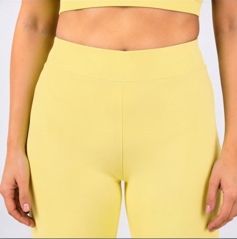 Komplet Masełko Wide Leg Żółty